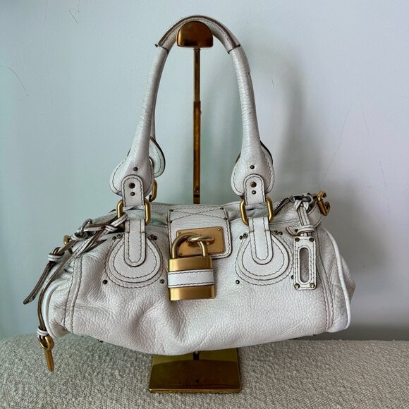 CHLOE Paddington Shoulder Bag White - Picture 1 of 10